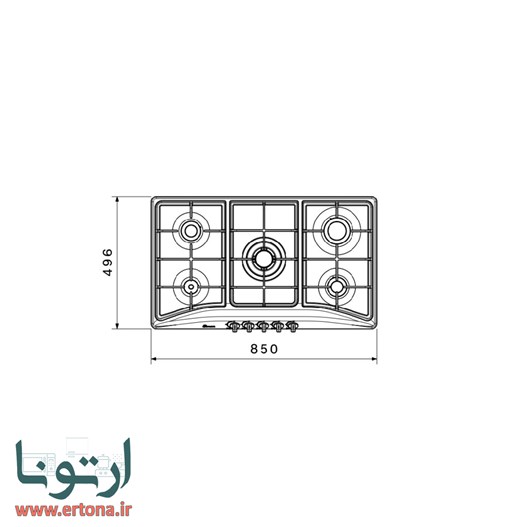 اجاق استیل بیمکث مدل 5010